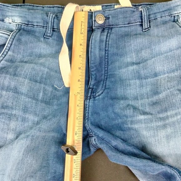 Men's Slim Straight jogger style Jeans - medium wash Blue, distressed. Unisex - Picture 5 of 11